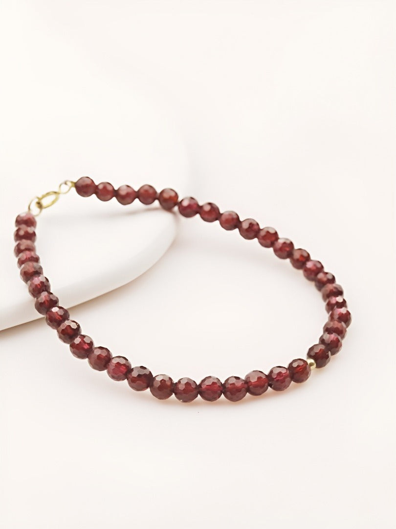 Garnet Love Charm Bracelet